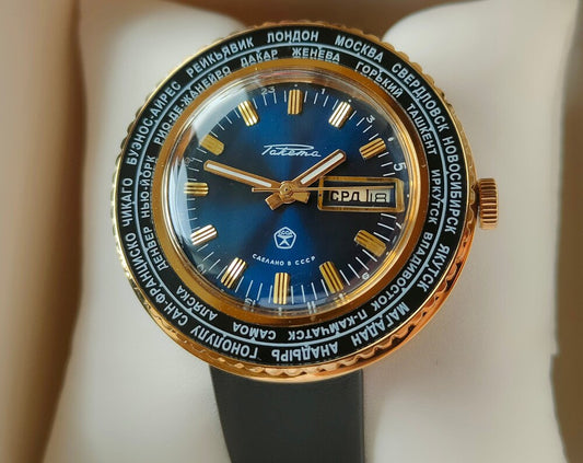 Vintage Raketa Cities World time